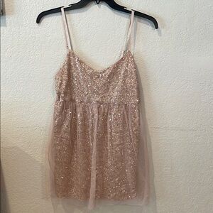 Elegant Pink Sequin Dress